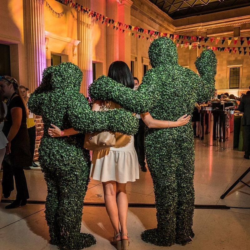 The Hedge Men performing at a corporate event at the British Museum London